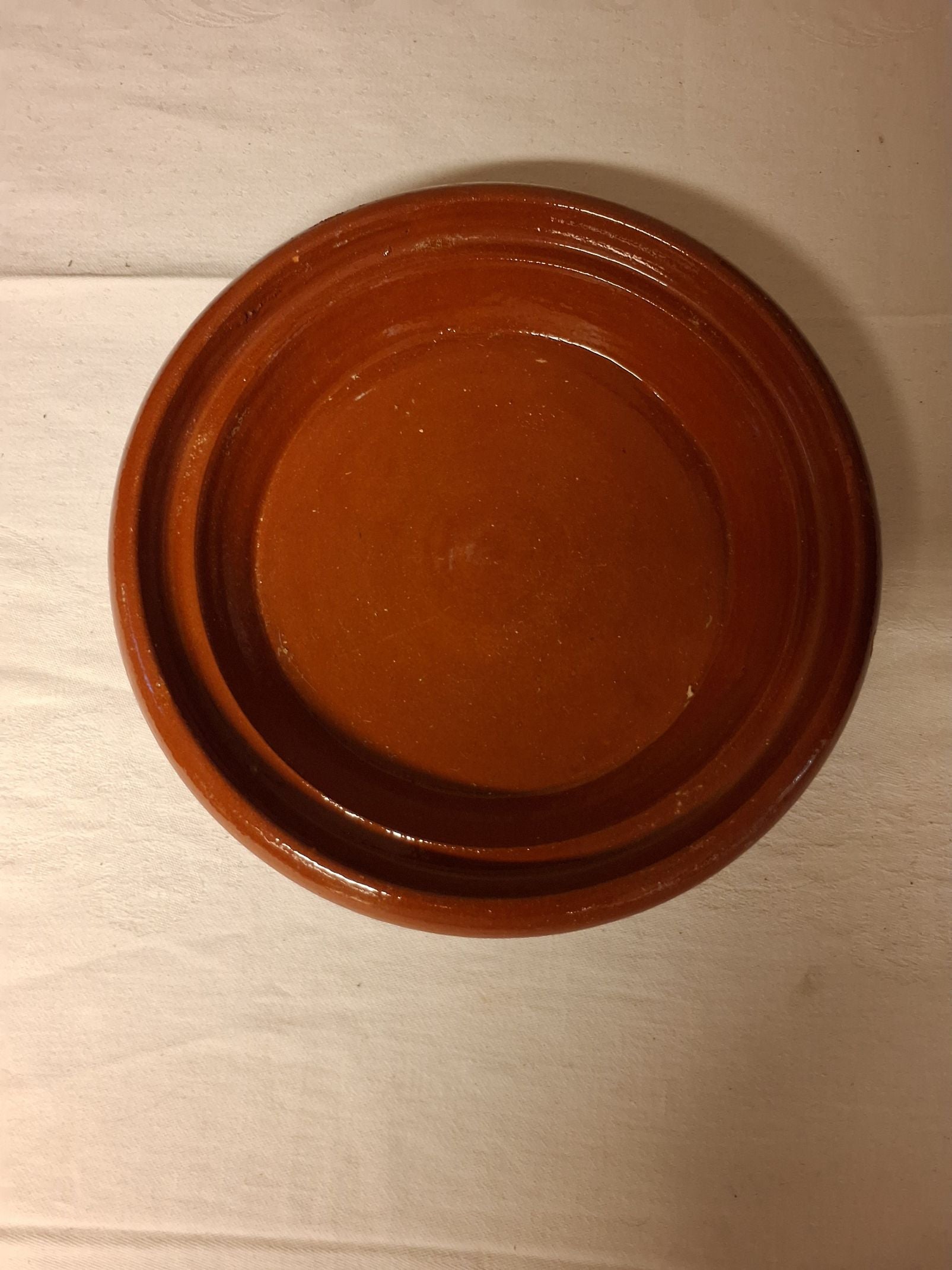 Terracota tagine med farverigt håndmalet motiv